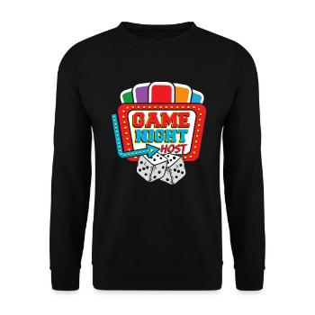 Board Games Game Board Gift - Unisex Sweatshirt - black - Front - Alina (178cm) & Michal (187cm)