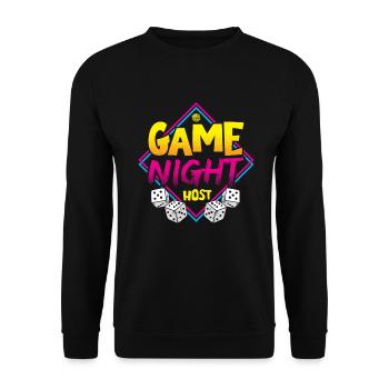 Board Games Game Board Gift - Unisex Sweatshirt - black - Front - Alina (178cm) & Michal (187cm)