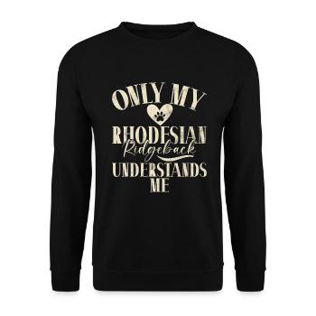 Cadeaux Rhodesian Ridgeback - Sweat-shirt Unisexe - noir - Devant - Alina (178cm) & Michal (187cm)