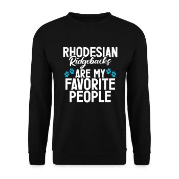 Cadeaux Rhodesian Ridgeback - Sweat-shirt Unisexe - noir - Devant - Alina (178cm) & Michal (187cm)