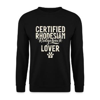 Cadeaux Rhodesian Ridgeback - Sweat-shirt Unisexe - noir - Devant - Alina (178cm) & Michal (187cm)