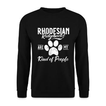 Cadeaux Rhodesian Ridgeback - Sweat-shirt Unisexe - noir - Devant - Alina (178cm) & Michal (187cm)