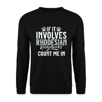 Cadeaux Rhodesian Ridgeback - Sweat-shirt Unisexe - noir - Devant - Alina (178cm) & Michal (187cm)