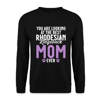 Rhodesian Ridgeback Gifts - Unisex Sweatshirt - black - Front - Alina (178cm) & Michal (187cm)