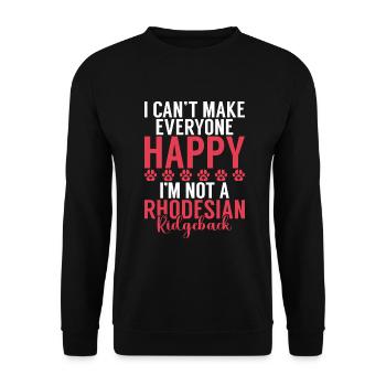 Rhodesian Ridgeback Gifts - Unisex Sweatshirt - black - Front - Alina (178cm) & Michal (187cm)