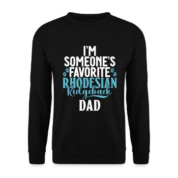 Rhodesian Ridgeback Gifts - Unisex Sweatshirt - black - Front - Alina (178cm) & Michal (187cm)