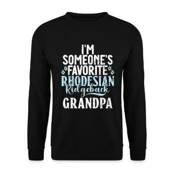 Rhodesian Ridgeback Gifts - Unisex Sweatshirt - black - Front - Alina (178cm) & Michal (187cm)