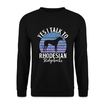 Cadeaux Rhodesian Ridgeback - Sweat-shirt Unisexe - noir - Devant - Alina (178cm) & Michal (187cm)