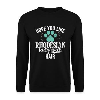 Rhodesian Ridgeback Gifts - Unisex Sweatshirt - black - Front - Alina (178cm) & Michal (187cm)