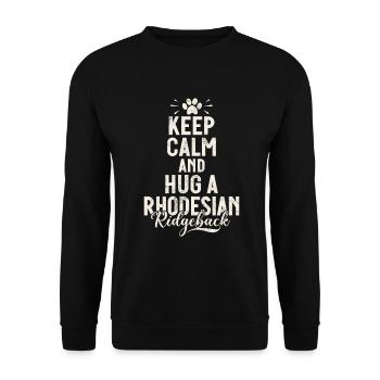 Rhodesian Ridgeback Gifts - Unisex Sweatshirt - black - Front - Alina (178cm) & Michal (187cm)