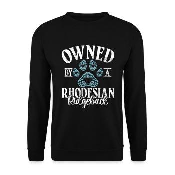 Rhodesian Ridgeback Gifts - Unisex Sweatshirt - black - Front - Alina (178cm) & Michal (187cm)
