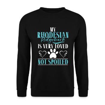 Rhodesian Ridgeback Gifts - Unisex Sweatshirt - black - Front - Alina (178cm) & Michal (187cm)