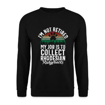 Cadeaux Rhodesian Ridgeback - Sweat-shirt Unisexe - noir - Devant - Alina (178cm) & Michal (187cm)