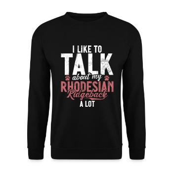 Cadeaux Rhodesian Ridgeback - Sweat-shirt Unisexe - noir - Devant - Alina (178cm) & Michal (187cm)