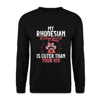 Cadeaux Rhodesian Ridgeback - Sweat-shirt Unisexe - noir - Devant - Alina (178cm) & Michal (187cm)