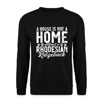 Rhodesian Ridgeback Gifts - Unisex Sweatshirt - black - Front - Alina (178cm) & Michal (187cm)