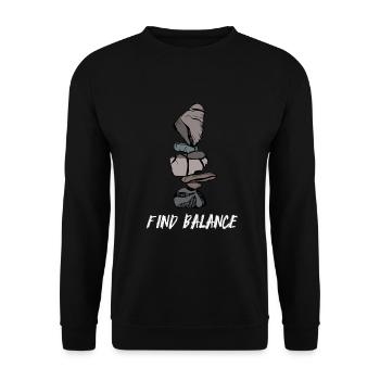 Empiler des pierres, équilibrer les couches - Sweat-shirt Unisexe - noir - Devant - Alina (178cm) & Michal (187cm)