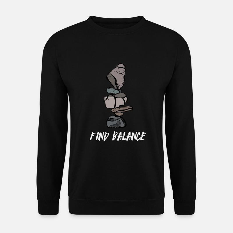 Steine Stapeln Schichten Balancieren - Unisex Pullover - Schwarz
