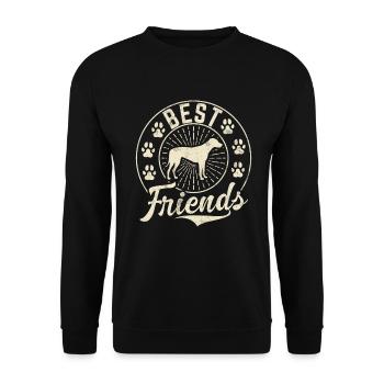 Rhodesian Ridgeback Gifts - Unisex Sweatshirt - black - Front - Alina (178cm) & Michal (187cm)