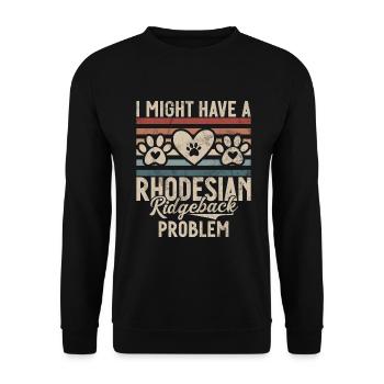 Cadeaux Rhodesian Ridgeback - Sweat-shirt Unisexe - noir - Devant - Alina (178cm) & Michal (187cm)