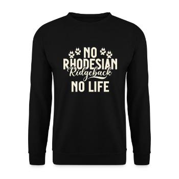 Cadeaux Rhodesian Ridgeback - Sweat-shirt Unisexe - noir - Devant - Alina (178cm) & Michal (187cm)