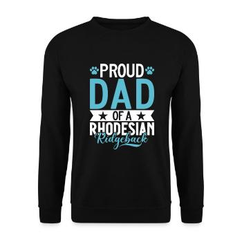 Rhodesian Ridgeback Gifts - Unisex Sweatshirt - black - Front - Alina (178cm) & Michal (187cm)