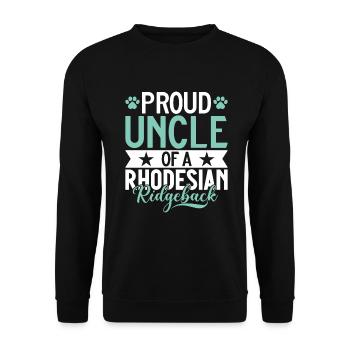 Rhodesian Ridgeback Gifts - Unisex Sweatshirt - black - Front - Alina (178cm) & Michal (187cm)