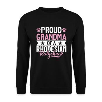 Rhodesian Ridgeback Gifts - Unisex Sweatshirt - black - Front - Alina (178cm) & Michal (187cm)