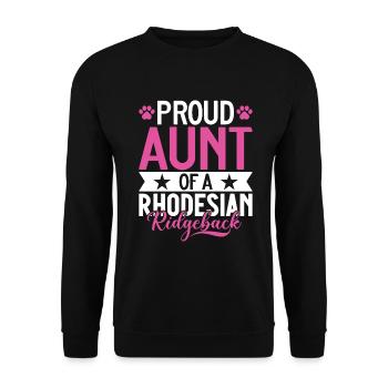 Rhodesian Ridgeback Gifts - Unisex Pullover - Schwarz - Vorne - Alina (178cm) & Michal (187cm)