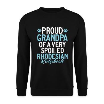 Cadeaux Rhodesian Ridgeback - Sweat-shirt Unisexe - noir - Devant - Alina (178cm) & Michal (187cm)