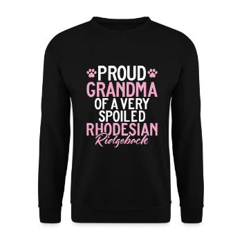 Cadeaux Rhodesian Ridgeback - Sweat-shirt Unisexe - noir - Devant - Alina (178cm) & Michal (187cm)