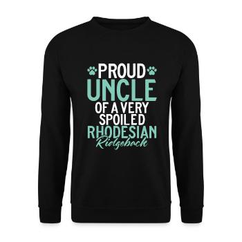 Rhodesian Ridgeback Gifts - Unisex Sweatshirt - black - Front - Alina (178cm) & Michal (187cm)