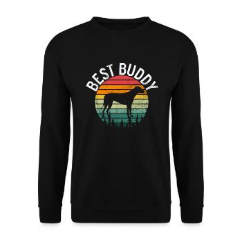 Cadeaux Rhodesian Ridgeback - Sweat-shirt Unisexe - noir - Devant - Alina (178cm) & Michal (187cm)