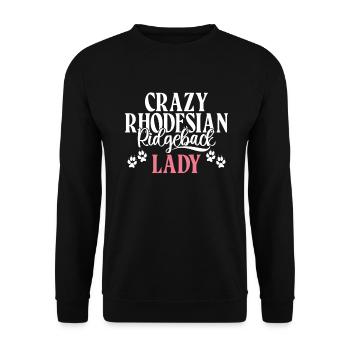 Rhodesian Ridgeback Gifts - Unisex Sweatshirt - black - Front - Alina (178cm) & Michal (187cm)