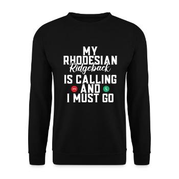 Cadeaux Rhodesian Ridgeback - Sweat-shirt Unisexe - noir - Devant - Alina (178cm) & Michal (187cm)