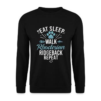Cadeaux Rhodesian Ridgeback - Sweat-shirt Unisexe - noir - Devant - Alina (178cm) & Michal (187cm)