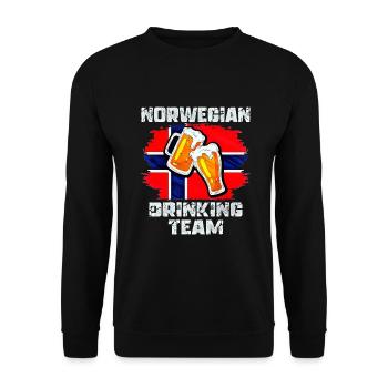 Équipe de beuverie de Norvège - Sweat-shirt Unisexe - noir - Devant - Alina (178cm) & Michal (187cm)