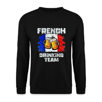 Équipe de France de Boisson - Sweat-shirt Unisexe - noir - Devant - Alina (178cm) & Michal (187cm)