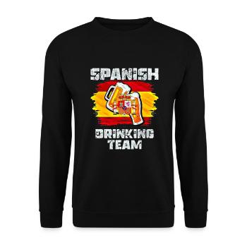 Équipe de beuverie d’Espagne - Sweat-shirt Unisexe - noir - Devant - Alina (178cm) & Michal (187cm)