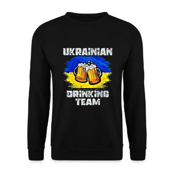 Équipe de beuverie d’Ukraine - Sweat-shirt Unisexe - noir - Devant - Alina (178cm) & Michal (187cm)