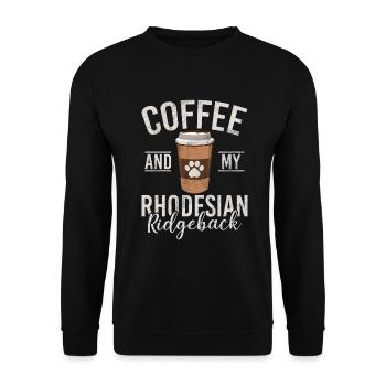 Cadeaux Rhodesian Ridgeback - Sweat-shirt Unisexe - noir - Devant - Alina (178cm) & Michal (187cm)