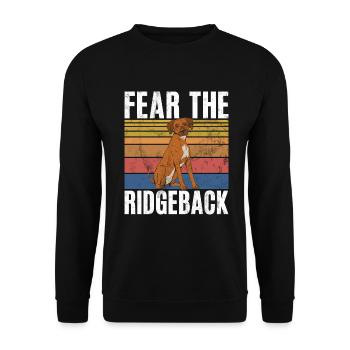 Cadeaux Rhodesian Ridgeback - Sweat-shirt Unisexe - noir - Devant - Alina (178cm) & Michal (187cm)
