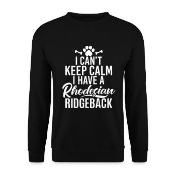 Rhodesian Ridgeback Gifts - Unisex Sweatshirt - black - Front - Alina (178cm) & Michal (187cm)
