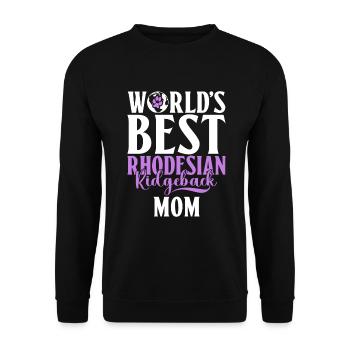Cadeaux Rhodesian Ridgeback - Sweat-shirt Unisexe - noir - Devant - Alina (178cm) & Michal (187cm)