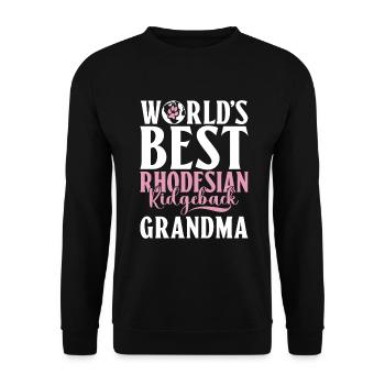 Rhodesian Ridgeback Gifts - Unisex Sweatshirt - black - Front - Alina (178cm) & Michal (187cm)