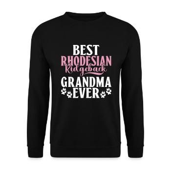 Rhodesian Ridgeback Gifts - Unisex Sweatshirt - black - Front - Alina (178cm) & Michal (187cm)