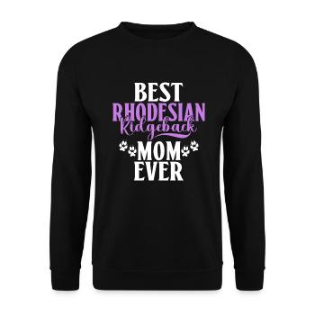 Rhodesian Ridgeback Gifts - Unisex Sweatshirt - black - Front - Alina (178cm) & Michal (187cm)