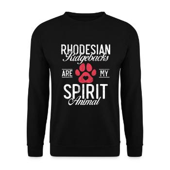 Rhodesian Ridgeback Gifts - Unisex Sweatshirt - black - Front - Alina (178cm) & Michal (187cm)