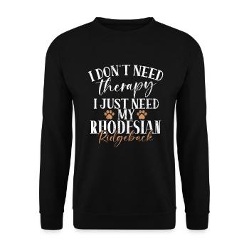 Rhodesian Ridgeback Gifts - Unisex Pullover - Schwarz - Vorne - Alina (178cm) & Michal (187cm)