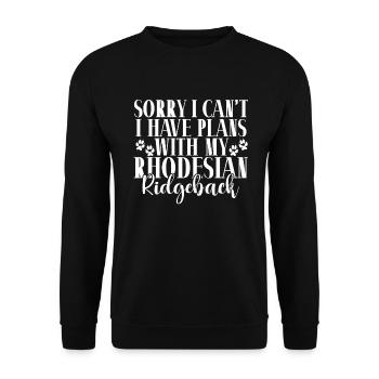 Rhodesian Ridgeback Gifts - Unisex Sweatshirt - black - Front - Alina (178cm) & Michal (187cm)